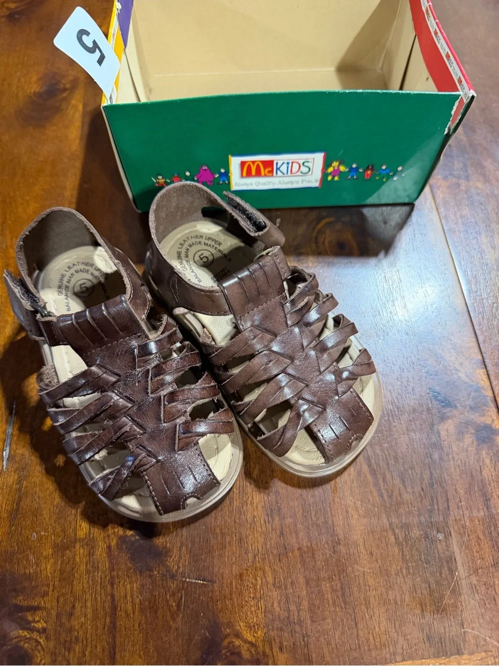 McDonald's Brown Woven Kids Sandals 1998